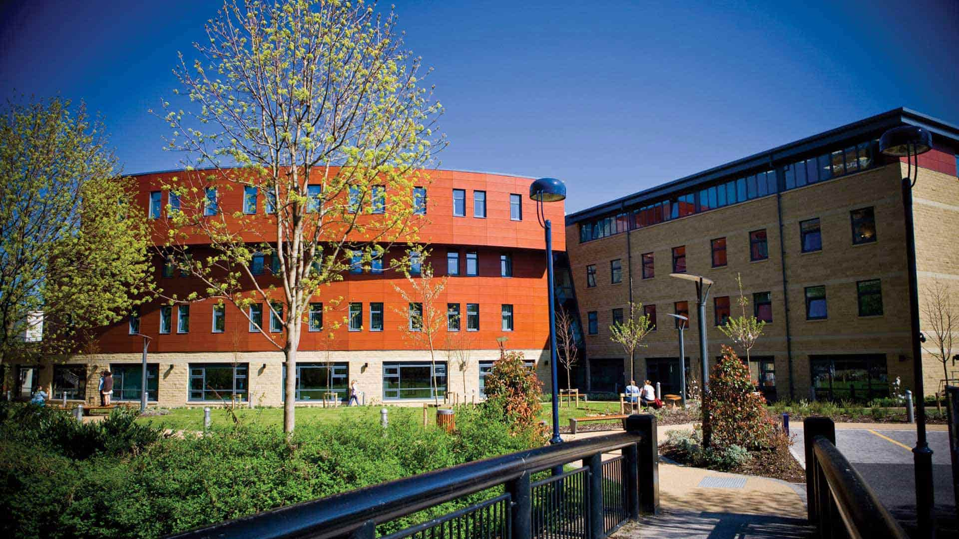 Huddersfield Business School from over the bridge