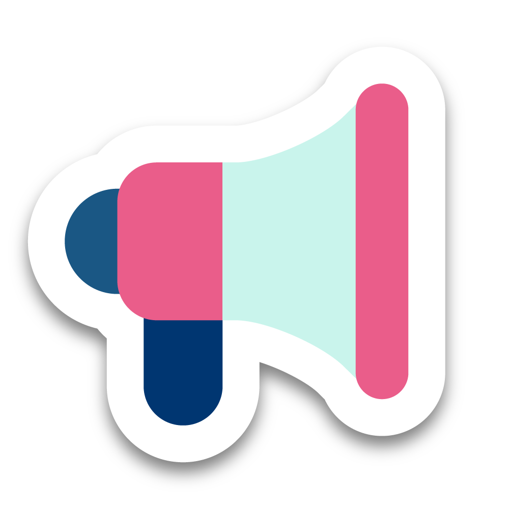 An emoji image of a megaphone