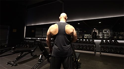 A man in a gym