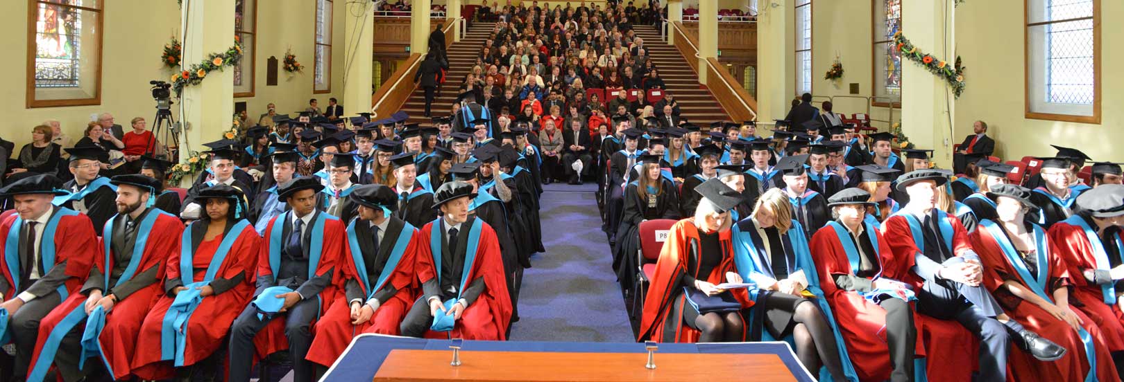 St Paul's full of graduates at their graduation ceremony