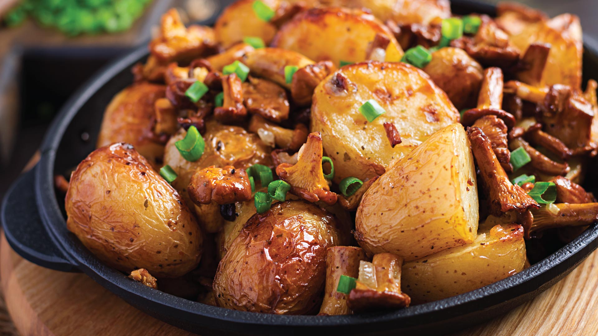 Plate of roast potatoes