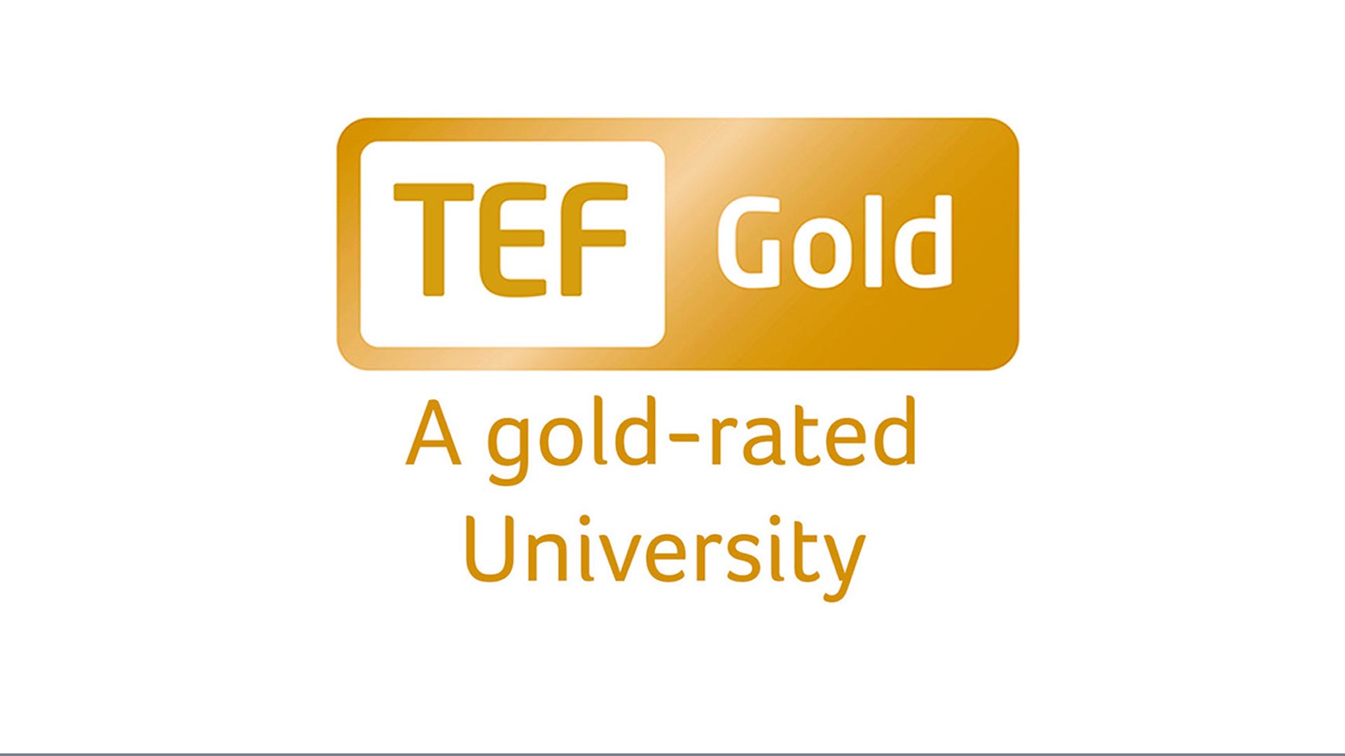 Logo for the Teaching Excellence Framework gold.
