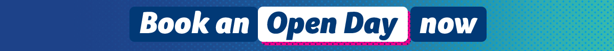 Open day banner on desktop