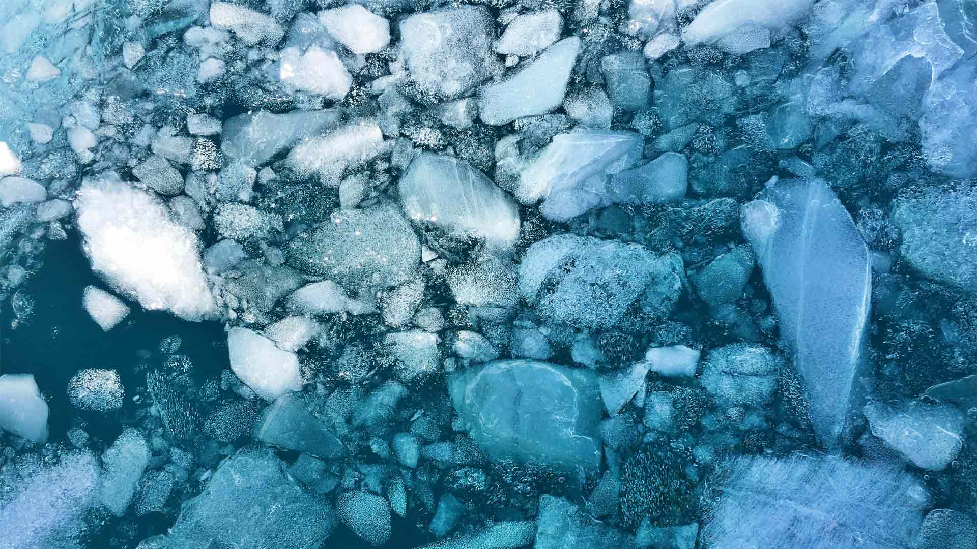 Sea ice caps melting