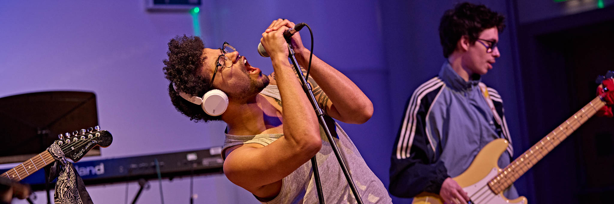 Band performing music